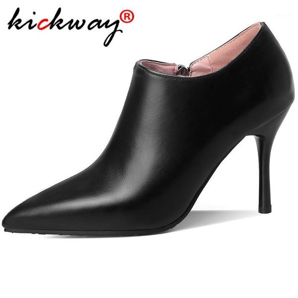 

dress shoes kickway pointed toe high heel pumps women stiletto heels black red white side zipper deep mouth large sizes 14 451