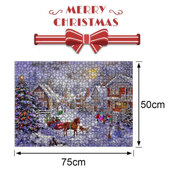 

christmas theme jigsaw puzzles 1000 piece puzzlepaper assembling puzzle early educational toys for children birthday gift