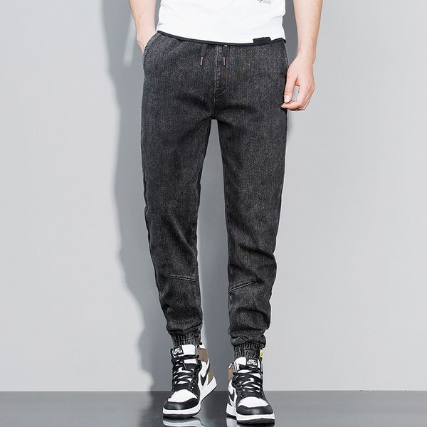 

large jeans loose legged harem men's fashion brand 2021 new long pants, Blue