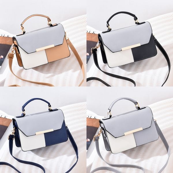 

bcly7 women's fashion korean style color matching shoulder super bagshoulder small square ins square bagbag women's messenger bag