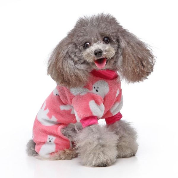 

dog apparel cat pajamas jumpsuit pet puppy shirt sleepwear home clothes apperal polar bear pattern clothing for small medium dogs cats