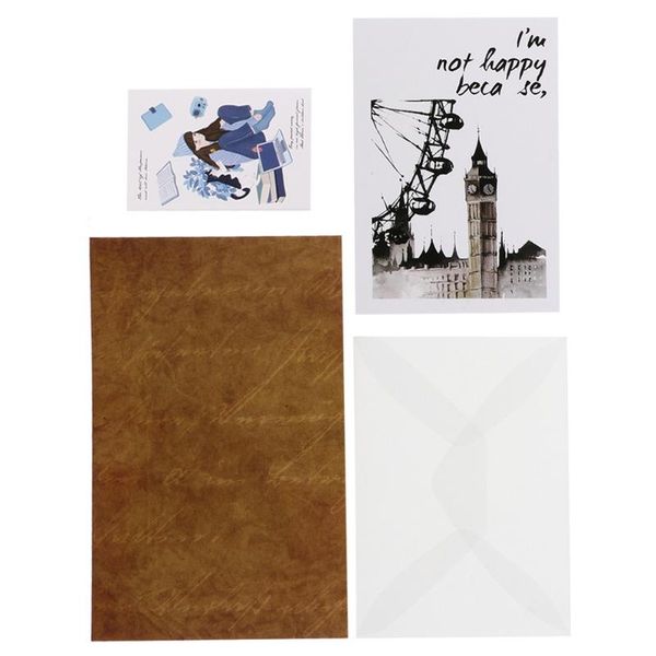 

1 set creative invisible light postcards text confession greeting