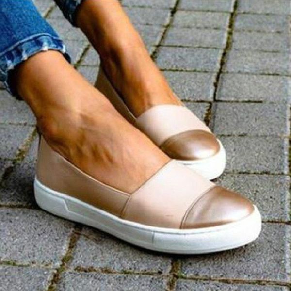 

women loafers woman vulcanized female round toe shoes 2020 summer casual slip on footwear plus shallow flats drop shipping, Black