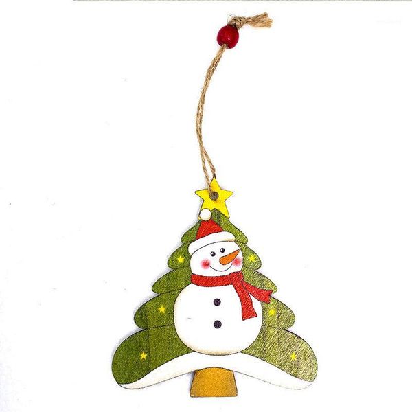 

christmas decorations ornament tree shape wooden painted snowman listing1