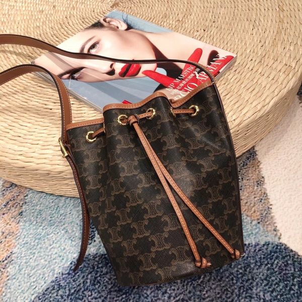 

korean simple and versatile one shoulder net red women's bucket bag