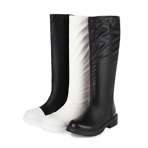 

pqecfs big size 35-43 2020 spring & autumn & winter women solid strange style high heels ankle boots 3 colors1, Black