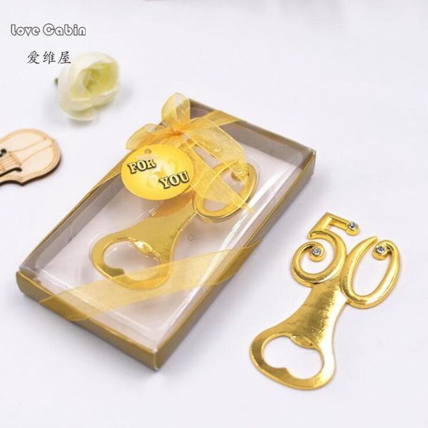 

50th anniversary gift for wedding 10pcs gold digital bottle wine bottle opener birthday golden wedding gift1