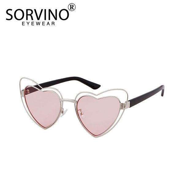 

new fashion heart double sunglasses for women pink korean sun glasses shades metal glasses eyewear a006, White;black