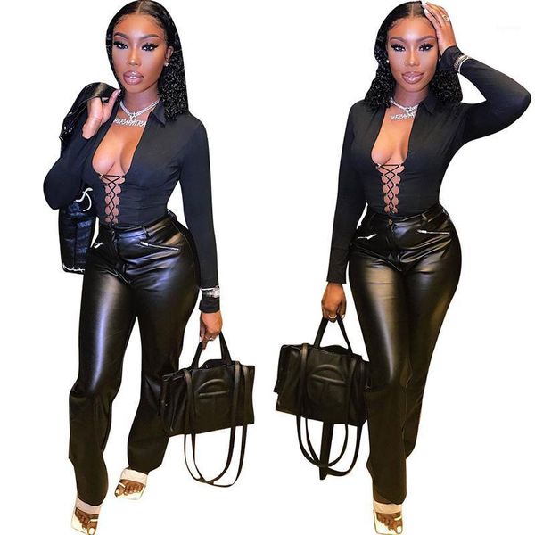 

black shirt turn-down collar long sleeves criss-cross tie drawstring style women new arrival spring and autumn outfits1, White