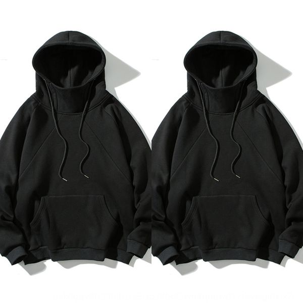 

это не вульгарно осень высокий воротник мужской универсальный корейский bf hoodie sweatersweater свитер стиль рыхлой и ленивым hoodie тенден, Black