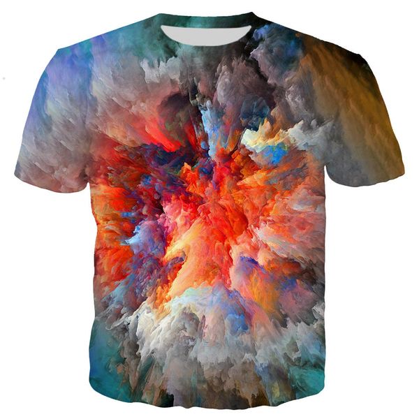 

new cool rainbow 3d print shirts funny harajuku anime men clothing