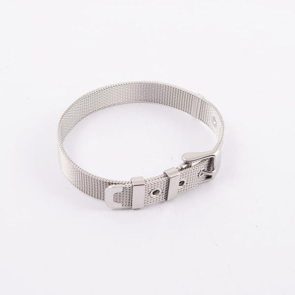 

fashion women men color rose gold stainless steel mesh wire bracelet adjustable belt buckle watch band bracelet jewelry, Golden;silver