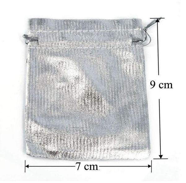 

fengrise 100шт 7x9 9x12cm серебро золото органзы мешок венчания брак фавор коробка подарка упаковка подарка мешки ювелирных изделий упаковка