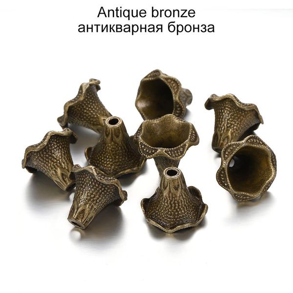 

2 pcs set gold alloy hollow flower beads caps end cap connectors for necklace earrings diy jewelry making components supplies h bbydvu, Silver