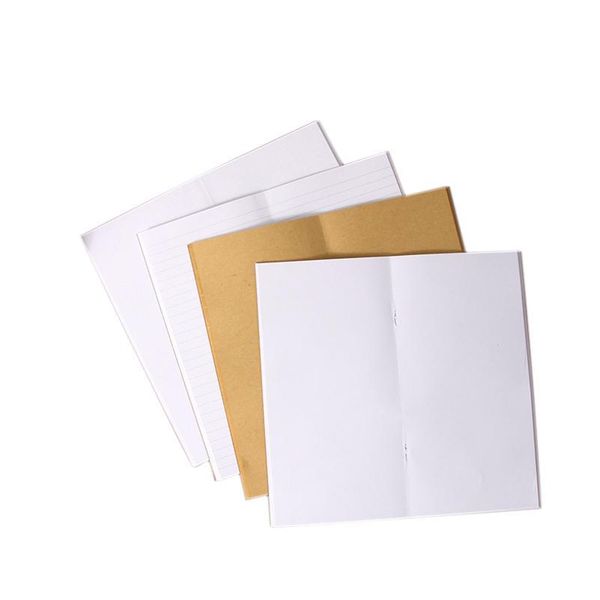 

1pc/lot blank kraft sketchbook 110mmx210mm traveler's notebook planner memo diary notebook standard style paper book pa jlllsz