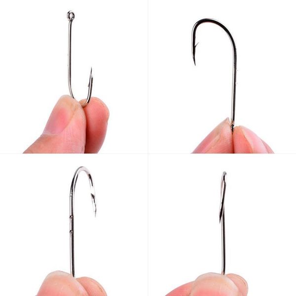 

50pcs/ box long shank fishing hook 1#-10# fish hooks high carbon steel sharp barbed offset narrow b sqcdbx