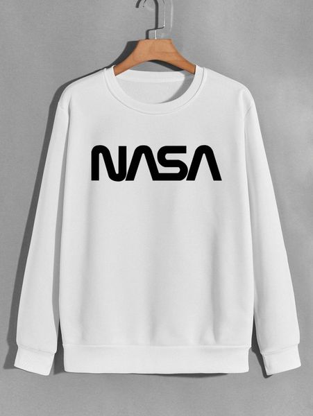 

men letter graphic thermal pullover 56ae#, Black