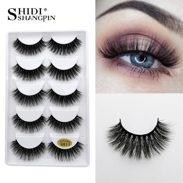 

shidishangpin 50 пар норка ресницы ручной многоразовый lash поддельный 3d mink lashes мягкий пушистый драматический глаз lash cilio макияж g