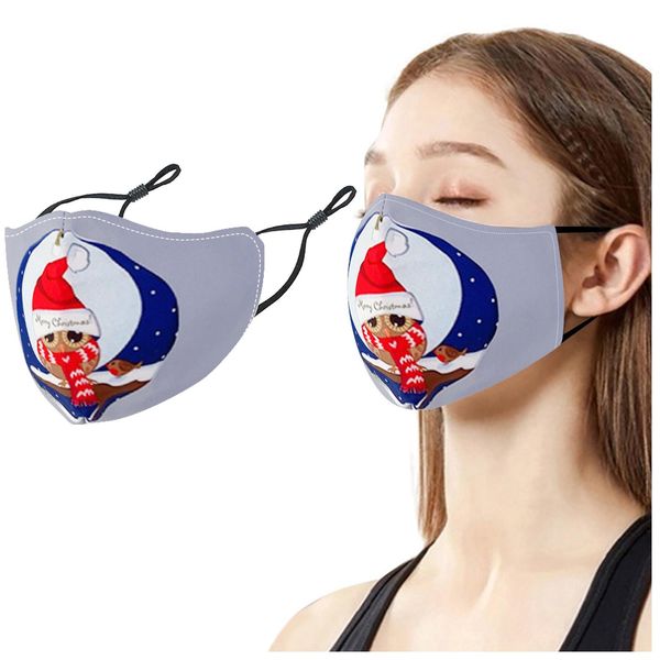 

рождественская маска для взрослых открытой ткань маски для лица рождества cat печать mouth cap моющийся рождественские wear sqcywr ppshop01