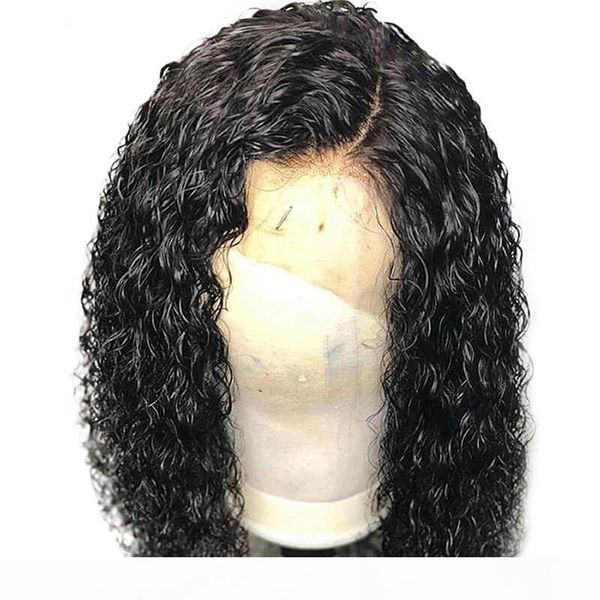 

360 lace frontal wig pre plucked for black women glueless virgin brazilian hair curly 360 lace front wigs pre plucked with baby hair, Black;brown