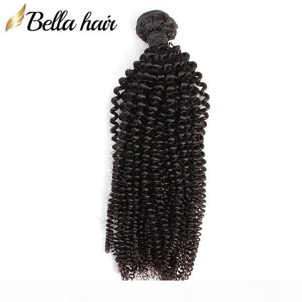 

bellahair cambodian unprocessed weft kinky curly hair bundles 10"-24" virgin hair extensions double weft human hair wefts weaves, Black