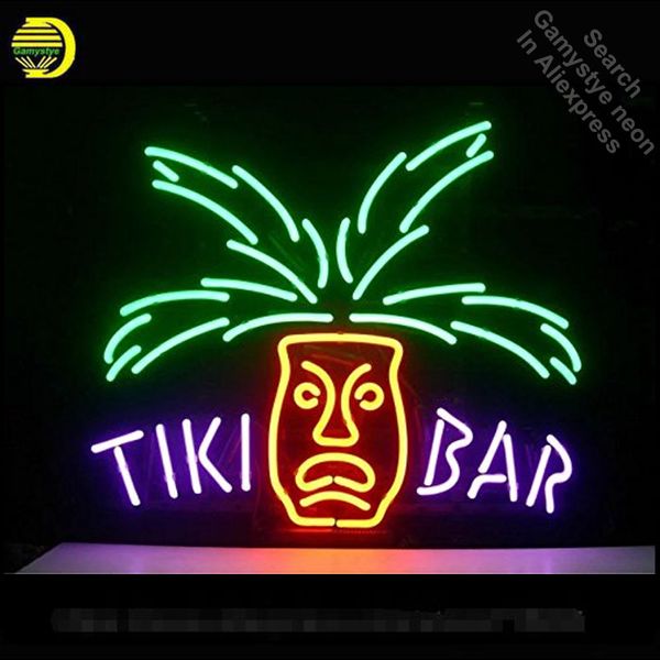 

tiki bar neon sign restaurant neon bulb sign club neon lights brand logo sign glass tube handcraft iconic display light vd