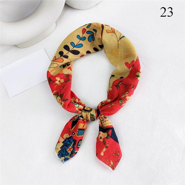 

lady spring neck wear floral print silk scarves versatile girls temperament neckerchief shawl scarves handkerchief headband q sqctyj