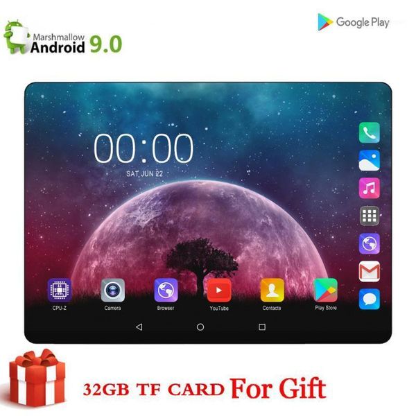 

akpad cp9 64gb ( 32gb +32gb card ) bluetooth wifi phablet android 9.0 10.1 inch tablet dual sim card 2.5d tablet 9 10 ce band1