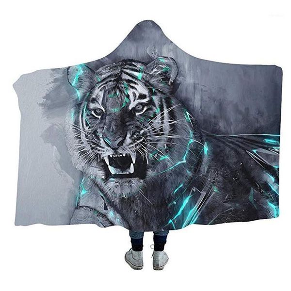 

tiger series hoodie blanket super soft comfortable sofa bed throw blanket travel airplane camping hooded1