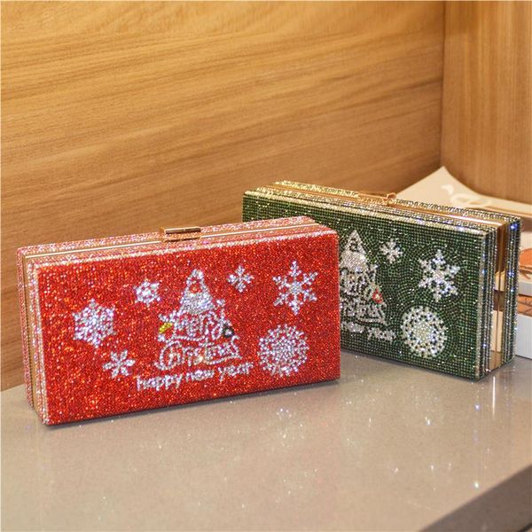 

evening bags fashion lady diamond chain clutch purse elegant merry christmas gift female crystal party bridal clutches shoulder