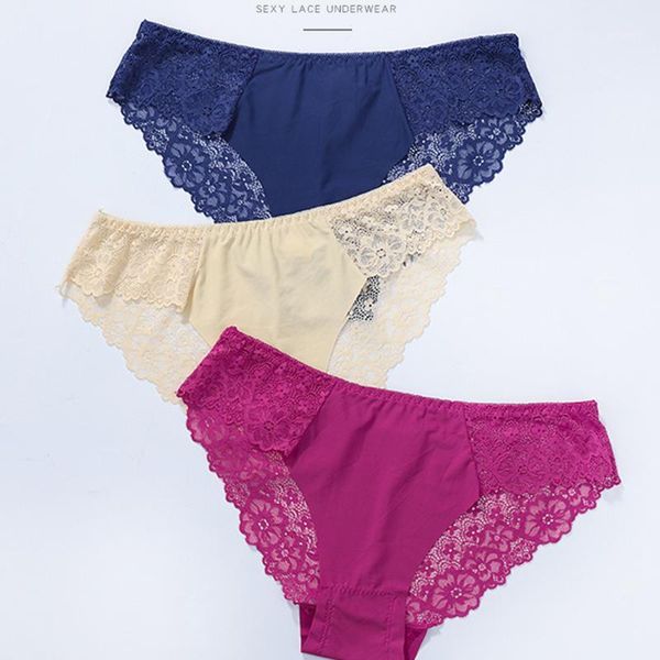 

cwfmzq lace underwear women panties seamless underwear solid low-ise lingerie underpants brief hiping1, Black;pink