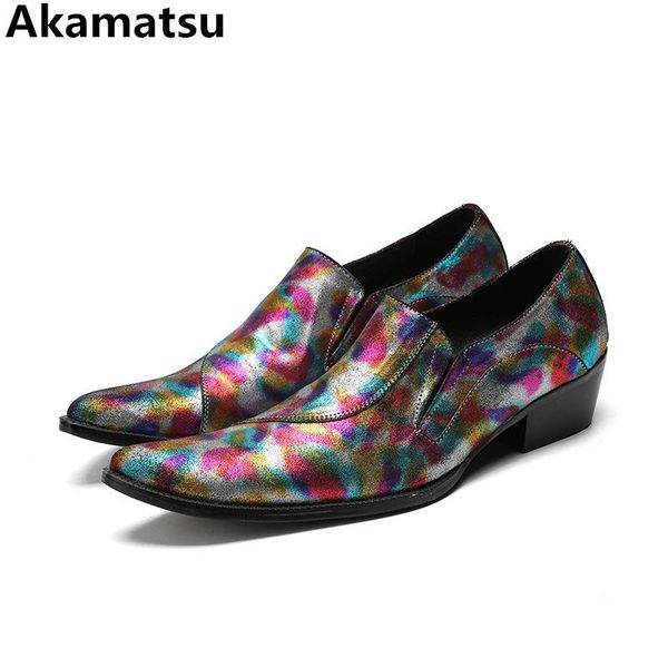 

2020 chaussure homme mens shoes genuine leather classic elegant men suit shoes mixed color slip on loafers plus size shoe last, Black