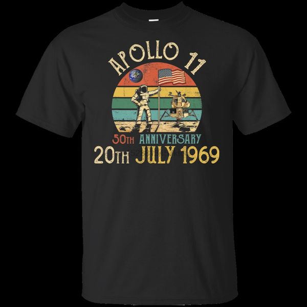 

apollo 11 50th anniversary moon landing 1969- vintage t-shirt black-navy men sport hooded sweatshirt hoodie