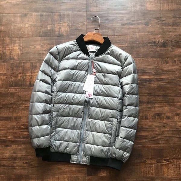 

2020 fashion designer men's jacket bright leather luxury premium down jacket good quality thin light crocodile winter m-3xl, Black