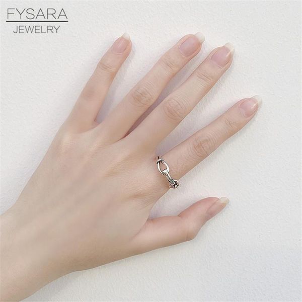 

fysara классический марка стерлингового серебра 925 ювелирных изделий сучки кольца для женщин любовь finger кольца мода свадьба обручальное, Silver