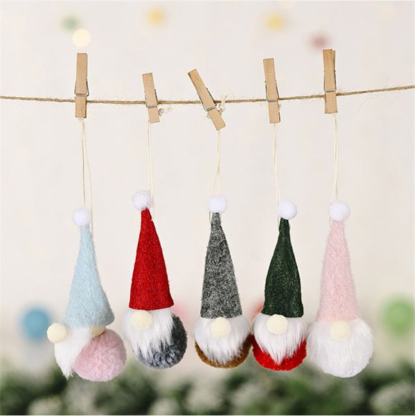 

christmas gifts decoration pendant felt doll pendant creative cute small forest elderly faceless doll pendant for home decoration 4*13cm