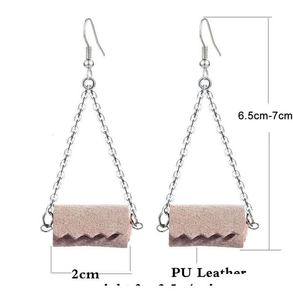 

new personality toilet roll drop earrings creative tissue geometric earrings fashion jewelry rol sqcxib queen66, Silver