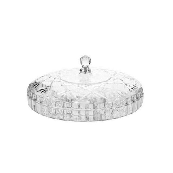

round candy snack tray with lid fruit picnic dishes pastry box cake display n7md storage bottles & jars