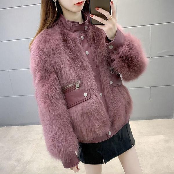 

women 2021 autumn winter faux fur coats female thick warm plush teddy coat fake fur jacket thicken faux outerwear c157, Black