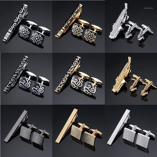 Neuheit Hohe Qualität Manschette Links Krawatte Clip für Krawattennadel Für Herren Geschenk Hand Krawatten Bars Manschettenknöpfe Clip Set Schmuck