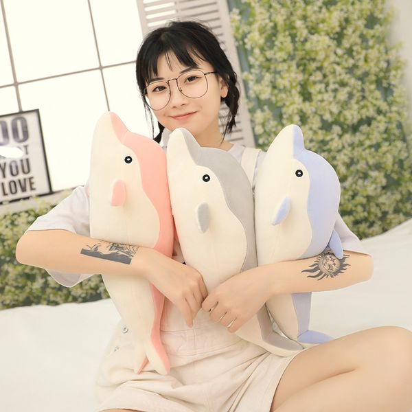 

plush toy dolphin strip cute sleeping pillow plush doll children's birthday gift