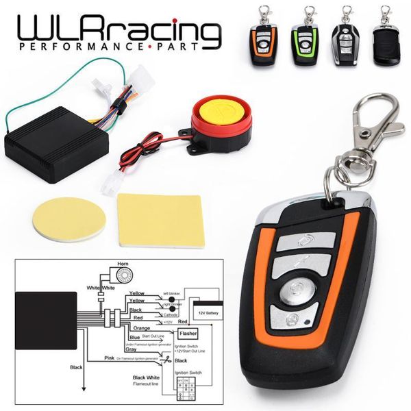 

universal two-way scooter motorcycle anti-theft security alarm system engine start remote control key wlr-bqj01/021