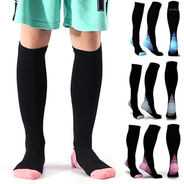 

2019 men women leg support stretch compression socks below knee socks drop shipping1, Black
