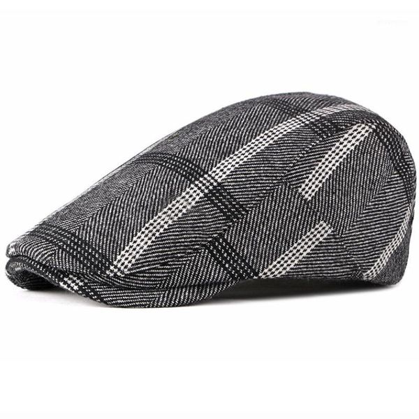 

mz2020 spring autumn hats for men women vintage plaid ivy newsboy flat cap men women adjustable beret hat retro gastby beret cap1, Blue;gray