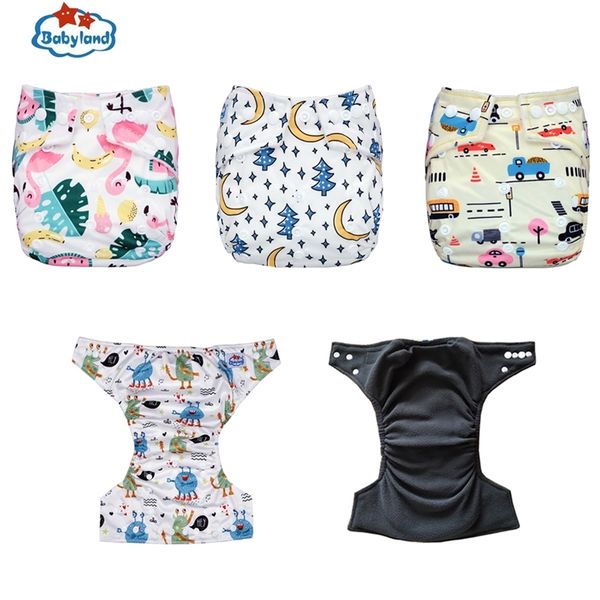 

big promotion /lot babyland bamboo charcoal diapers baby cloth nappy my choice models child nappy covers - diapers lj201026