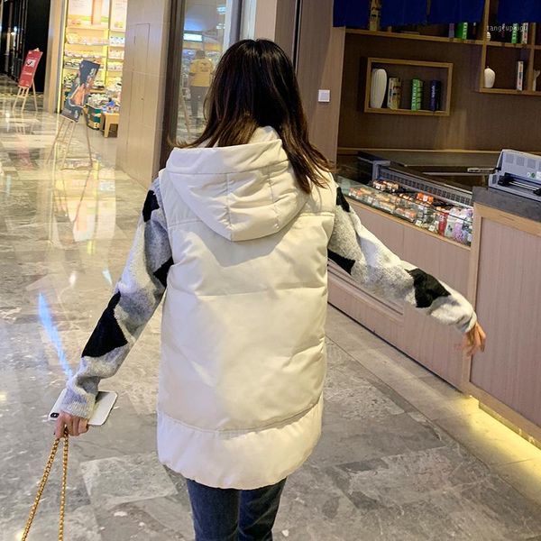 

suit woman winter clothes woman cotton-padded clothes ins tide small cotton-padded jacket 2019 cotton vest easy1, Black;white