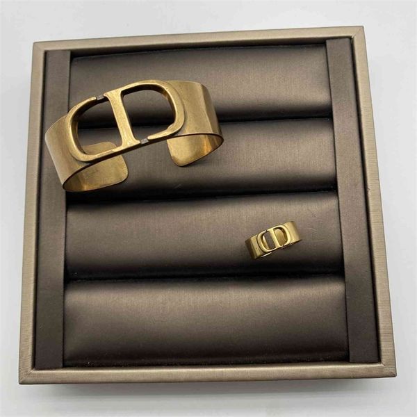 

classic suit alphabet opening adjustable fashion bracelet ring female, Black