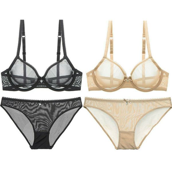 

new arrival women's bra panties sales separated -3xl underwear bralette ultra transparent brief sets b c d e f 75-100, Red;black