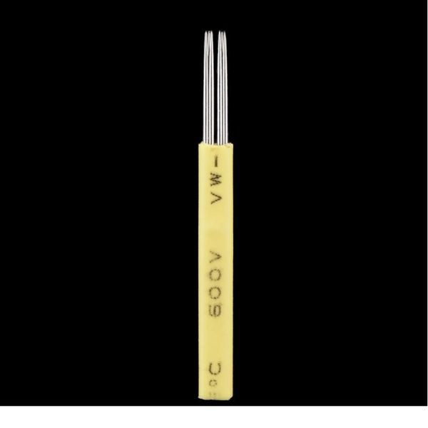 

50pcs shading needle microblading 6 pins with 2 rows r3 round needles eyebrow microblading tebori blade ac jllvkd