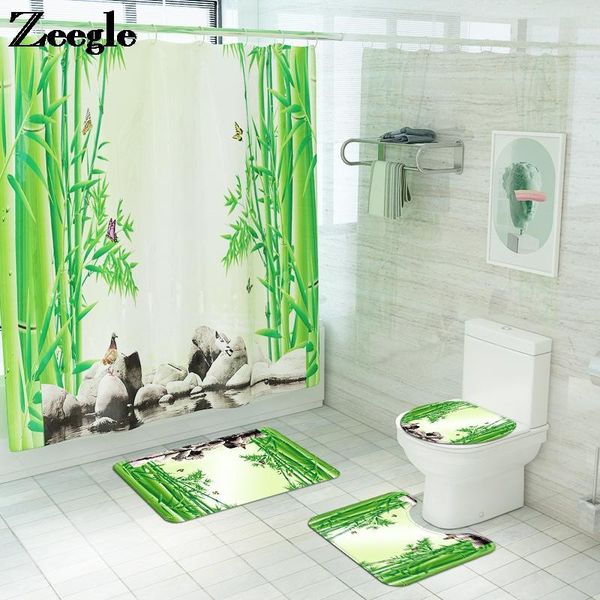 

bath mats pattern bamboo mat and shower curtain set bathroom toilet rugs foot printed carpet for